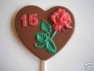 8505 Rose Heart Sweet 15 Chocolate or Hard Candy Lollipop Mold